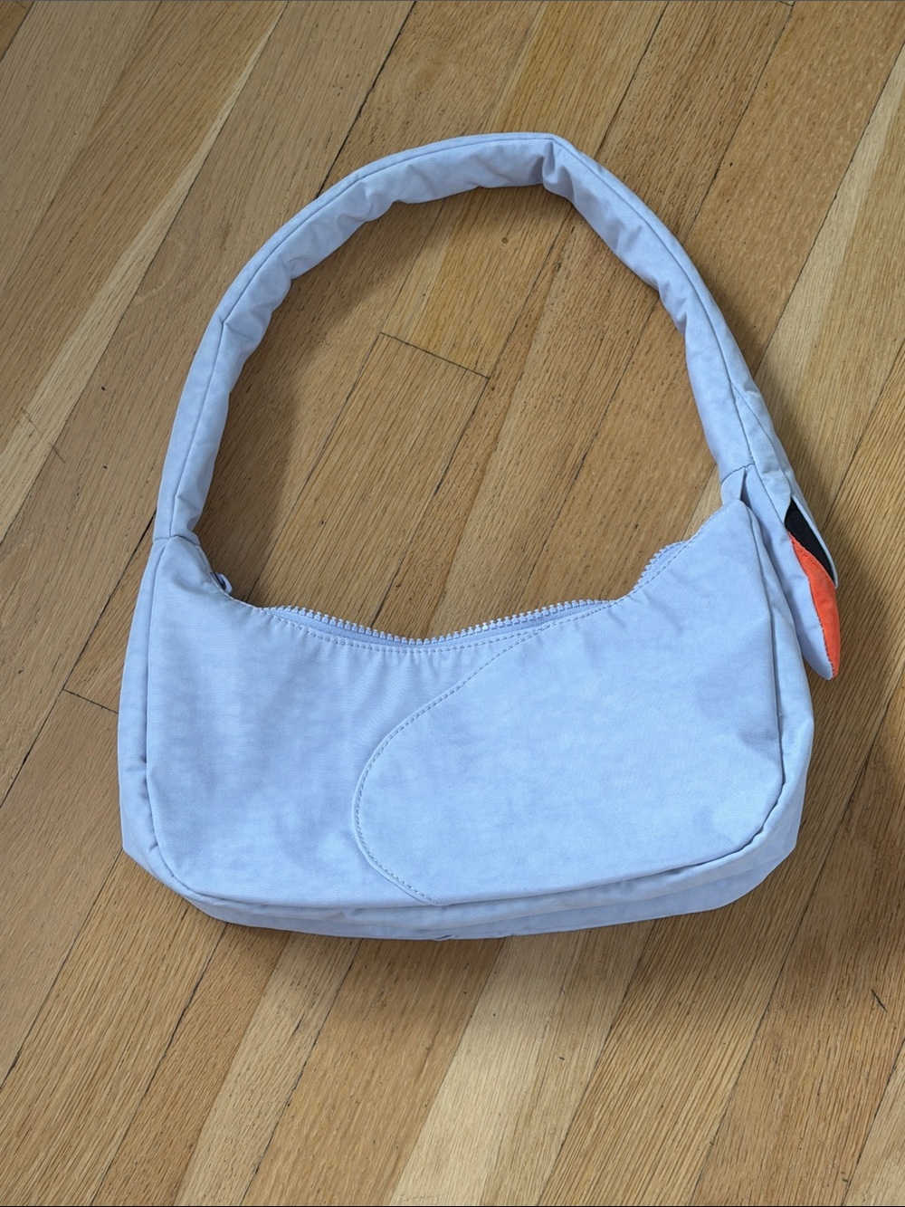 BAGGU Swan Shoulder Bag in Lavender Grey